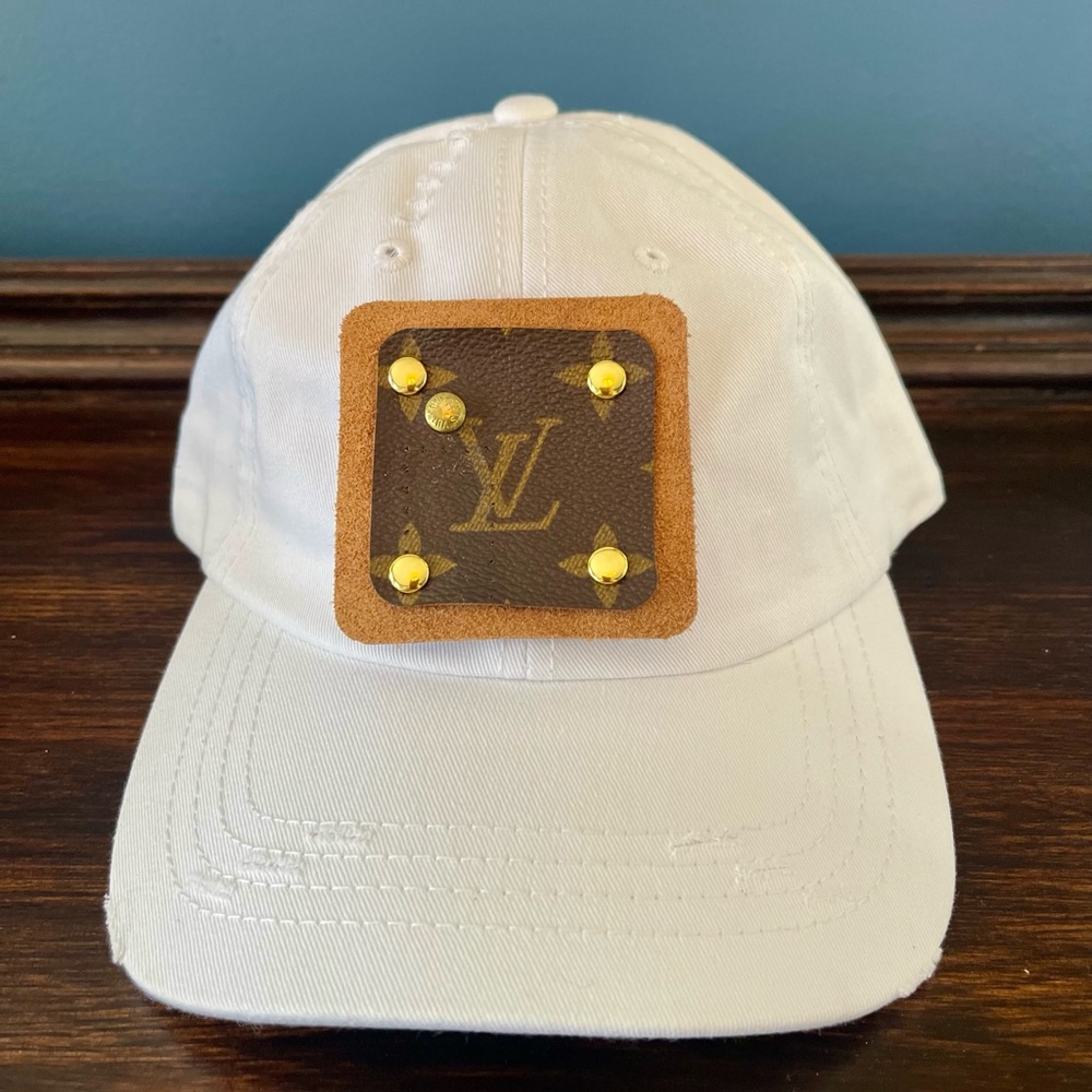 Upcycled Distressed Luxury Brand Baseball Hat